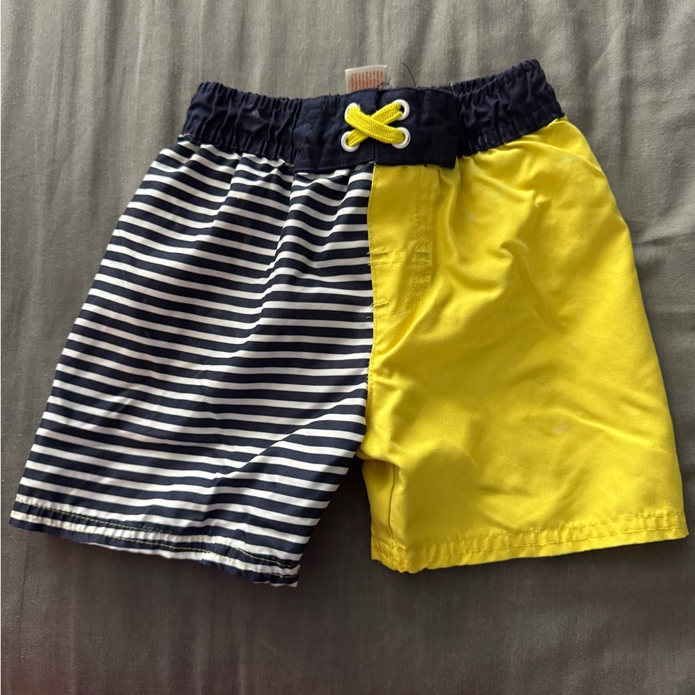 Cat & Jack Kids Swim Trunks - Navy and Yellow